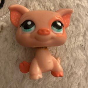 Hasbro Pink and Orange Pet piglet LPS
